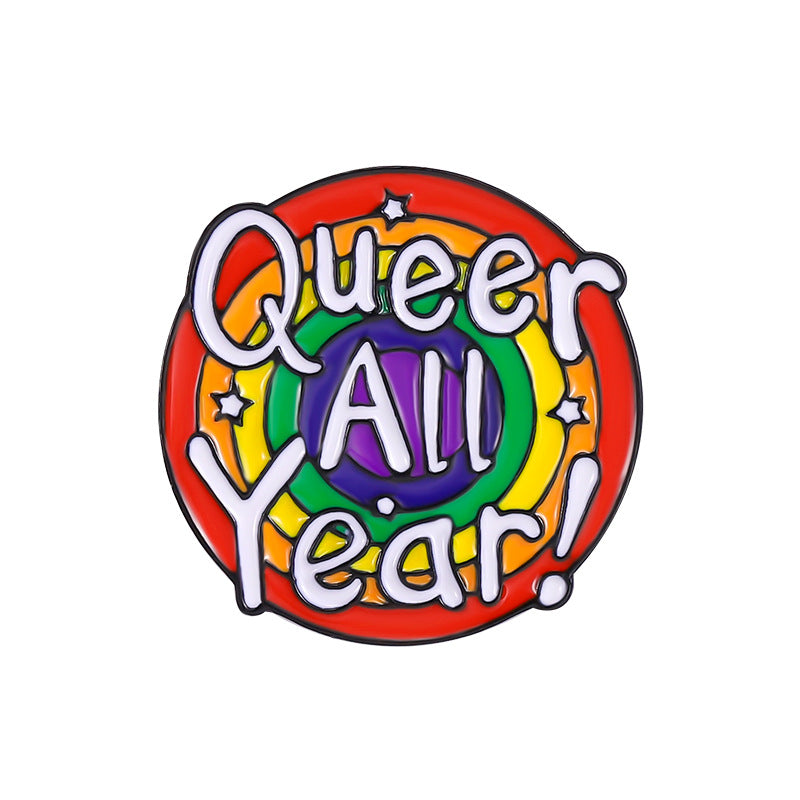 Aleación al por mayor LGBT Rainbow Broche
